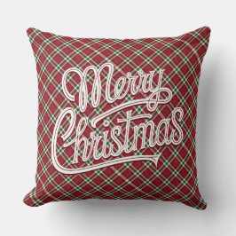 Cojín Decorativo Chic Plaid Navideño Brillante