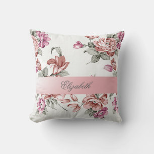 Cojín Decorativo Chic Vintage Femenino Flores-Personalizadas