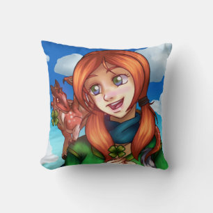 Cojín Decorativo Chica afortunado