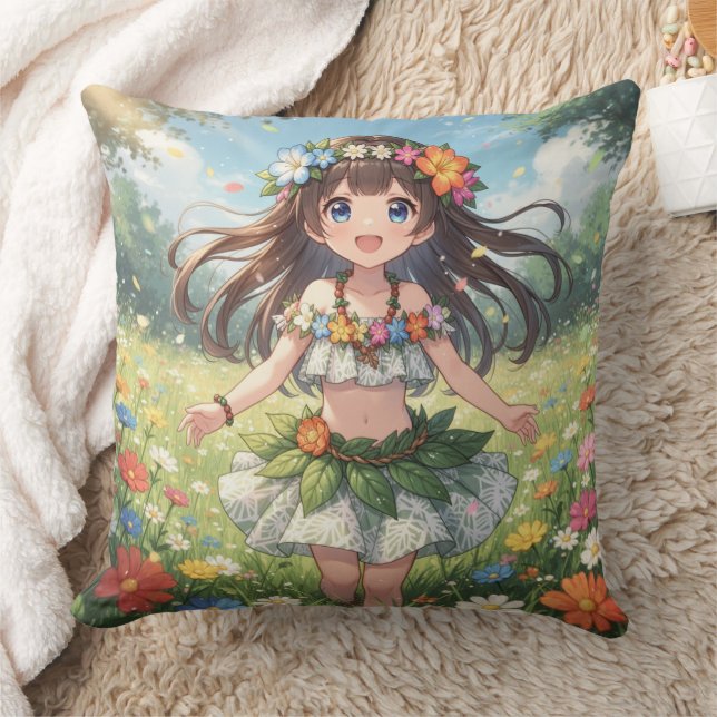 Cojín Decorativo Chica anime caprichosa  (Manta)