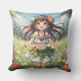 Cojín Decorativo Chica anime caprichosa 