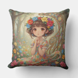 Cojín Decorativo Chica anime caprichosa 