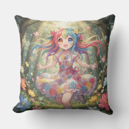 Cojín Decorativo Chica Anime Caprichosa