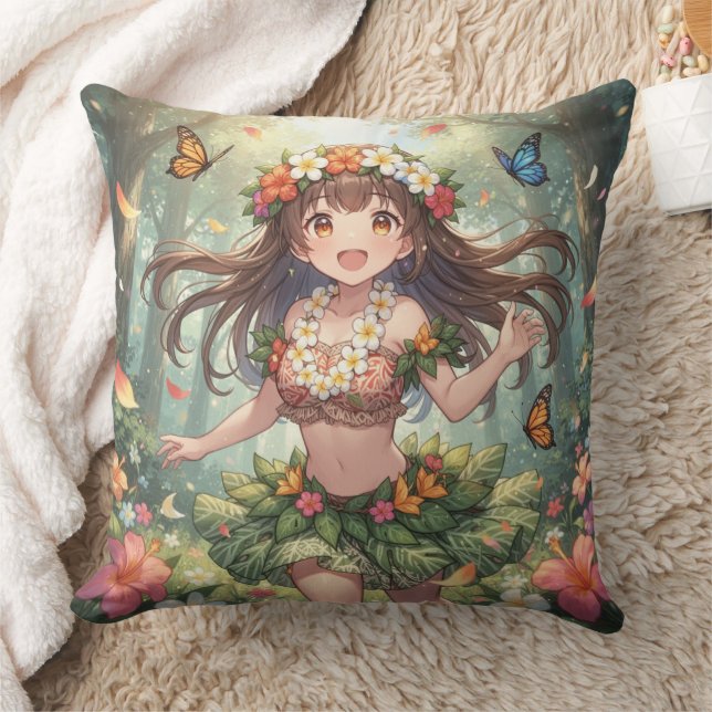 Cojín Decorativo Chica anime caprichosa (Manta)