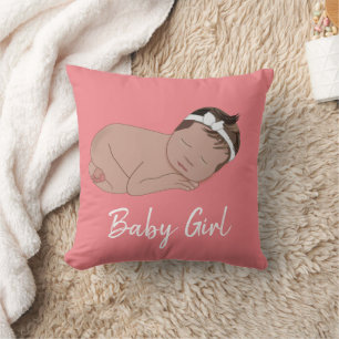 Cojín Decorativo Chica Bebé Shower de Bienvenida