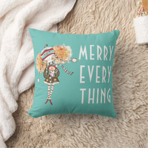 Cojín Decorativo Chica caprichoso Merry Everything Navidades