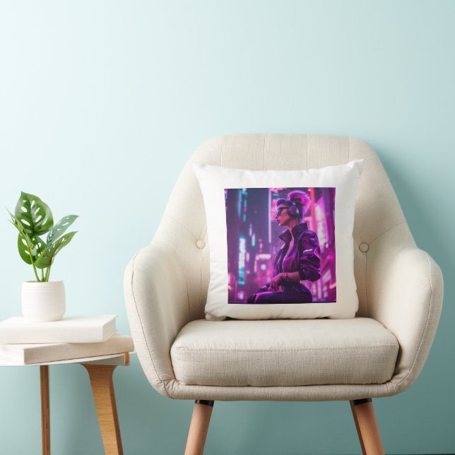 Cojín Decorativo Chica cibernético (Silla)