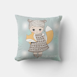 Cojín Decorativo Chica con Fox Baby Pillow