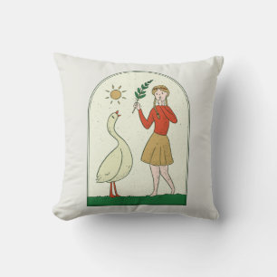 Cojín Decorativo Chica con ganso