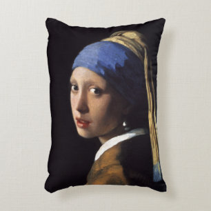 Cojín Decorativo Chica con una perla de Johannes Vermeer