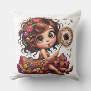 COJÍN DECORATIVO CHICA CURADO CON BAILE Y VESTIDO FLORAL