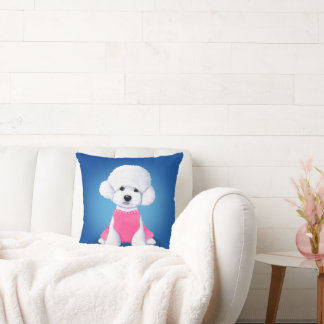 Cojín decorativo Chica Cute Bichon Frise