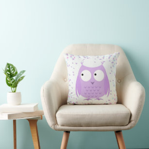 Cojín Decorativo Chica Cute Confetti Púrpura Pillow