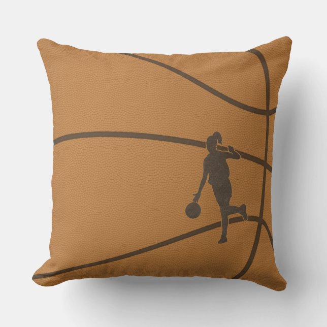 Cojín Decorativo Chica de baloncesto Pillow (Anverso)