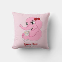 Chica de elefante lindo personalizado lanzar almoh
