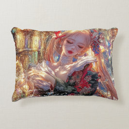 Cojín Decorativo Chica de Fantasía Misteriosa - Estética del Arte G