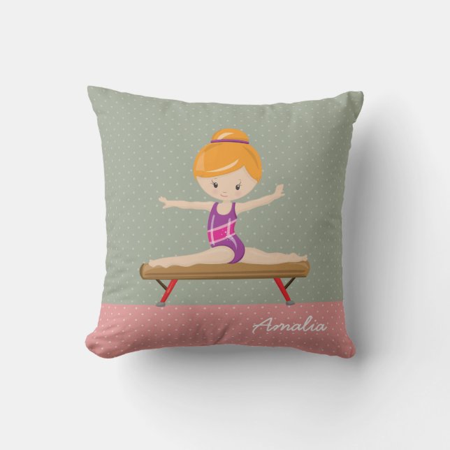 Cojín Decorativo Chica de gimnasia cuta (Anverso)