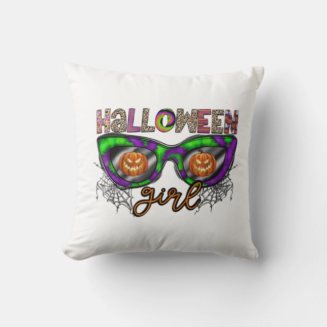 Cojín Decorativo Chica de Halloween (Anverso)