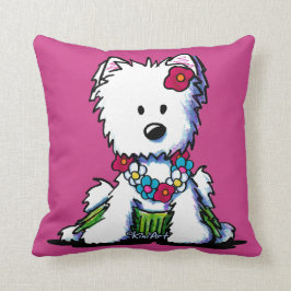 Cojín Decorativo Chica de KiniArt Westie Hula
