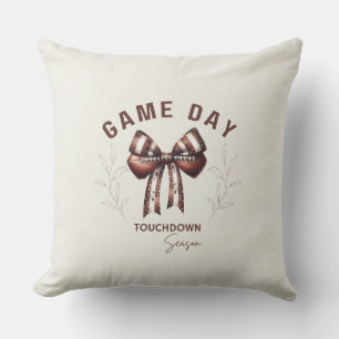 Cojín Decorativo Chica de la temporada de Touchdown Day en fútbol