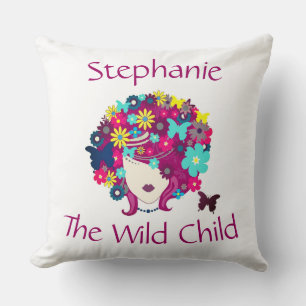 Cojín Decorativo Chica de naturaleza silvestre