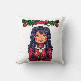 Cojín Decorativo Chica de Navidades cutáneos