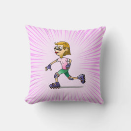 Cojín Decorativo Chica de patinaje sobre ruedas