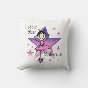 Cojín Decorativo Chica de pelo negro Pequeña Estrella Ballerina Pil