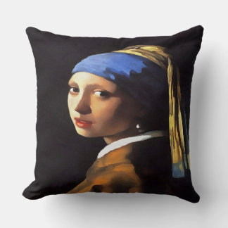 Cojín Decorativo Chica de Perla tras Johannes Vermeer