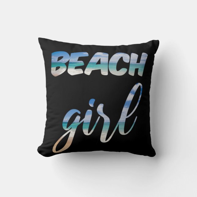Cojín Decorativo Chica de playa (Anverso)