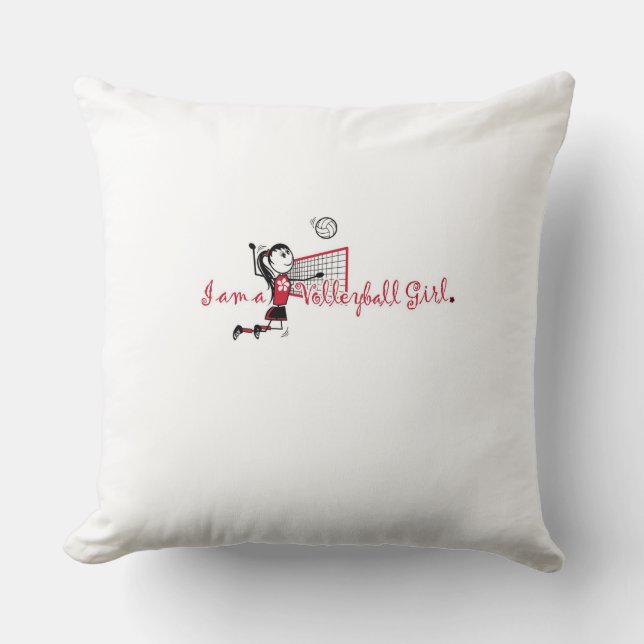 Cojín decorativo Chica de voleibol (Anverso)