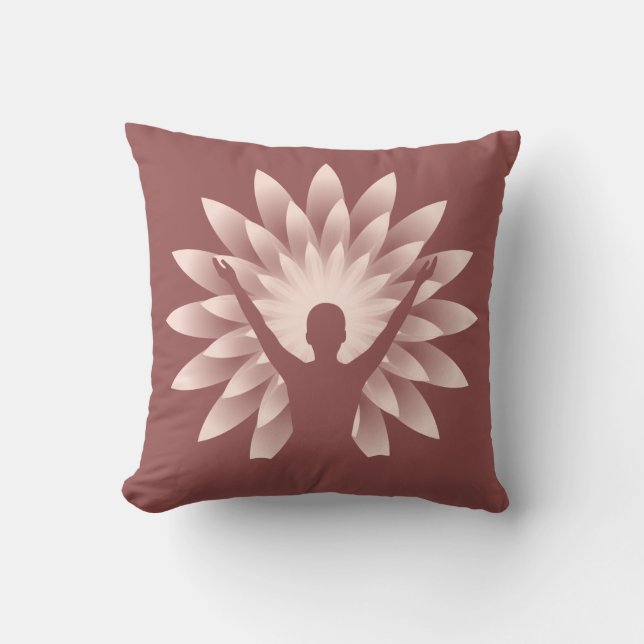 Cojín Decorativo Chica de yoga (Anverso)