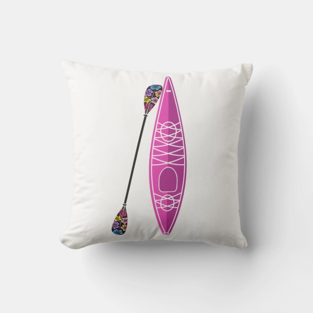 Cojín Decorativo Chica del kajak (Anverso)