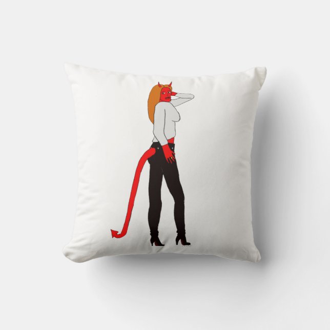 Cojín Decorativo chica diablo (Anverso)