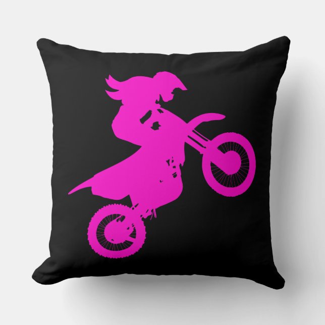 Cojín Decorativo Chica Dirt Bike (Anverso)