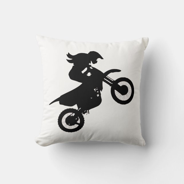 Cojín Decorativo Chica Dirt Bike (Anverso)