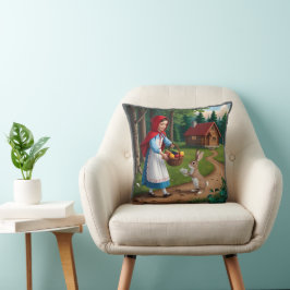Cojín Decorativo Chica en Redhood con Bunny