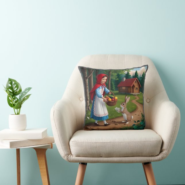Cojín Decorativo Chica en Redhood con Bunny (Silla)