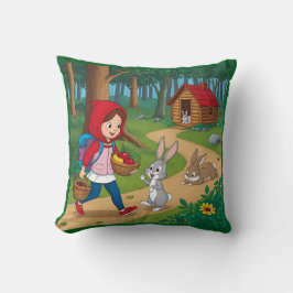Cojín Decorativo Chica en Redhood con Bunny