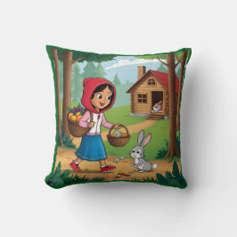 Cojín Decorativo Chica en Redhood con Bunny