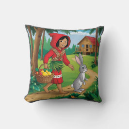 Cojín Decorativo Chica en Redhood con Bunny