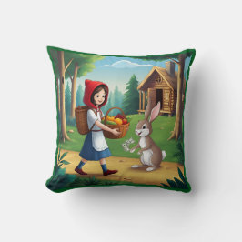 Cojín Decorativo Chica en Redhood con Bunny