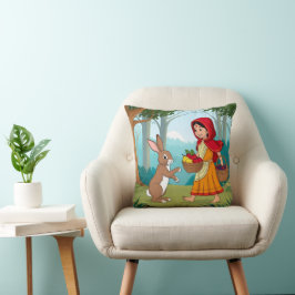 Cojín Decorativo Chica en Redhood con Bunny