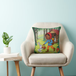 Cojín Decorativo Chica en Redhood con Bunny
