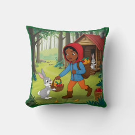 Cojín Decorativo Chica en Redhood con Bunny