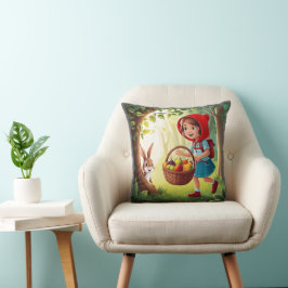 Cojín Decorativo Chica en Redhood con Bunny