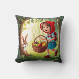 Cojín Decorativo Chica en Redhood con Bunny