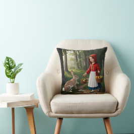 Cojín Decorativo Chica en Redhood con Bunny