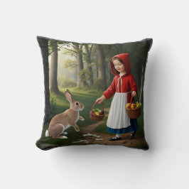 Cojín Decorativo Chica en Redhood con Bunny