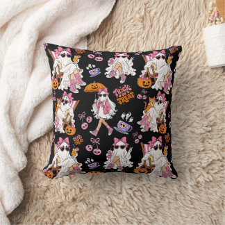 Cojín Decorativo Chica fantasma rosa Halloween lindo espeluznante p